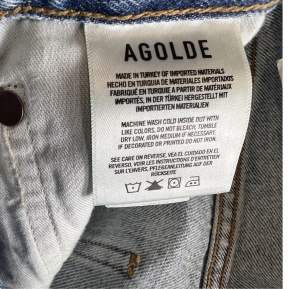 Agolde 90'S PINCH WAIST HIGH RISE STRAIGHT IN RUMINATE Size 25 - Picture 16 of 16